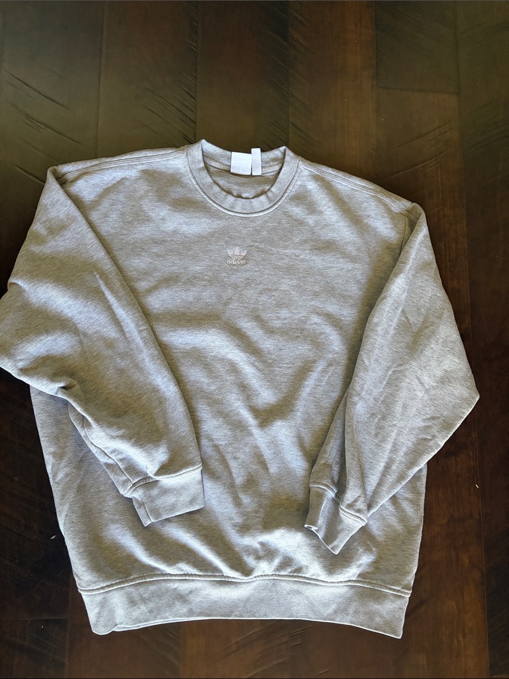adidas gray crewneck sweatshirt